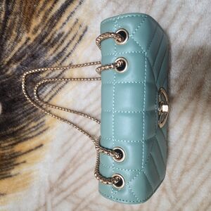 Elegant Green Quilted Handbag